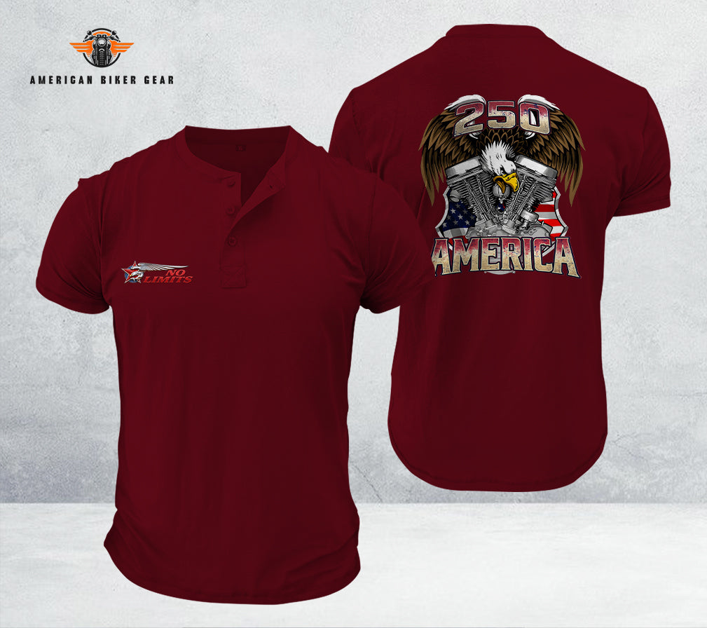 USA 250th Anniversary Personalized Henley Shirt TN14