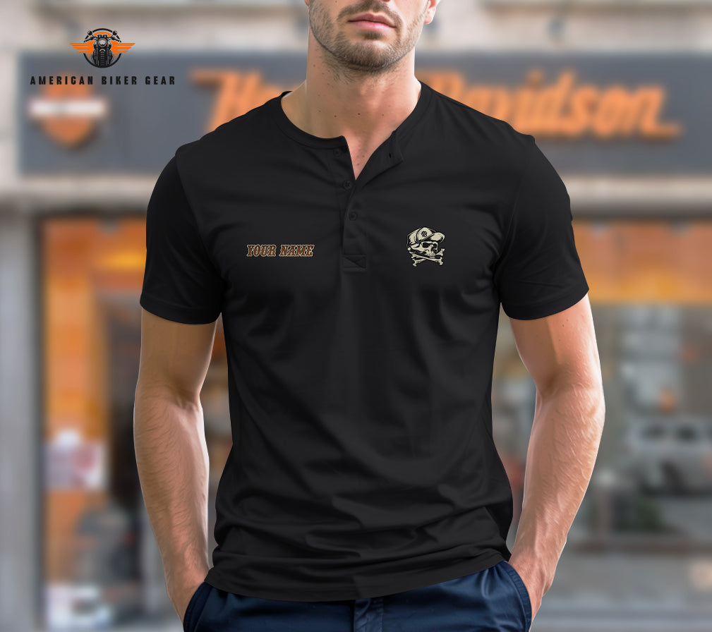 Biker Personalized Henley Shirt TN16