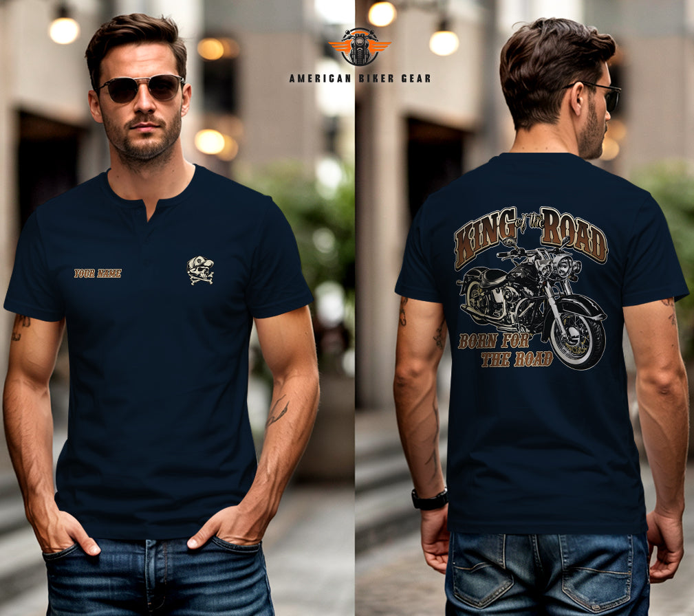 Biker Personalized Henley Shirt TN16