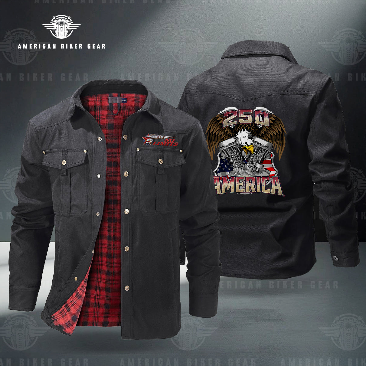 USA 250th Anniversary Personalized Line Flannel Jacket TN07