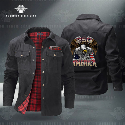 USA 250th Anniversary Personalized Line Flannel Jacket TN07