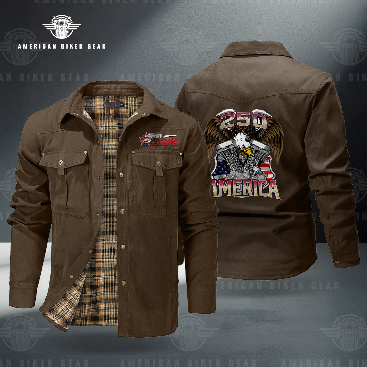 USA 250th Anniversary Personalized Line Flannel Jacket TN07
