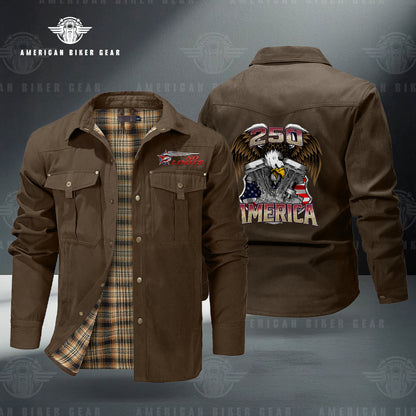 USA 250th Anniversary Personalized Line Flannel Jacket TN07