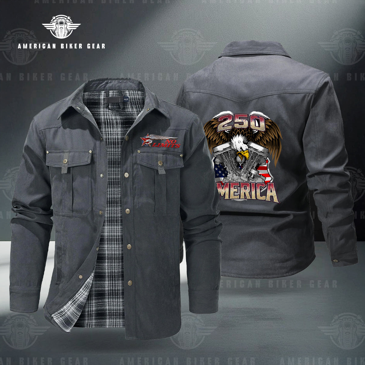 USA 250th Anniversary Personalized Line Flannel Jacket TN07