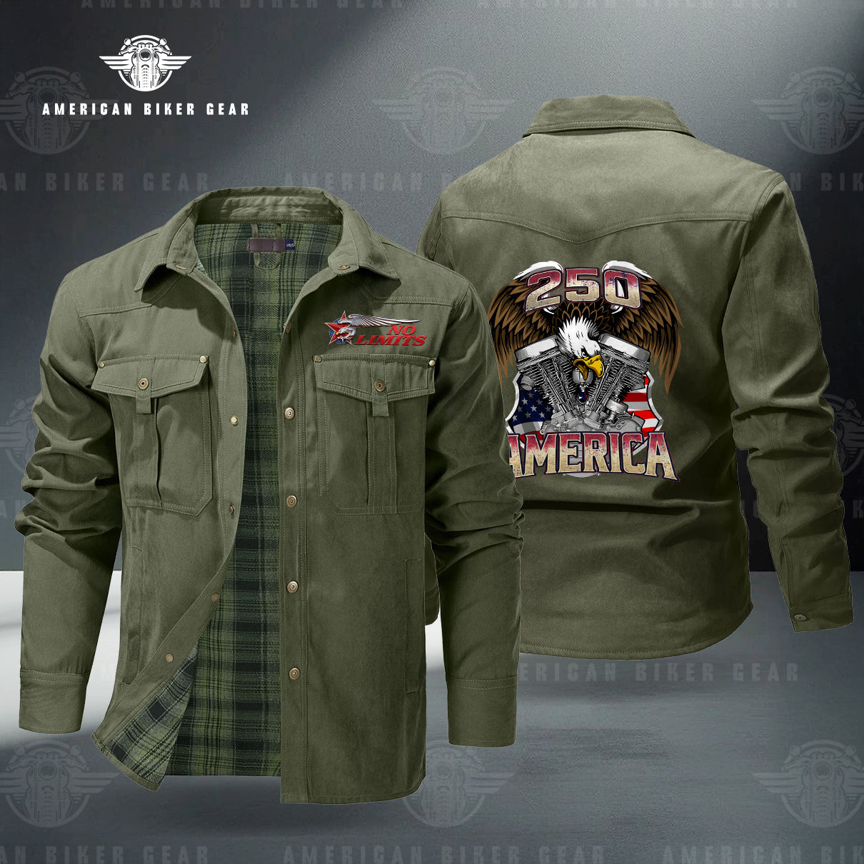USA 250th Anniversary Personalized Line Flannel Jacket TN07