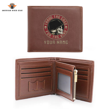 Biker Personalized Men’s Leather Bifold Wallet TN01