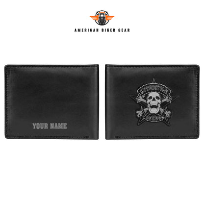 Biker Personalized Men’s Leather Bifold Wallet TN02