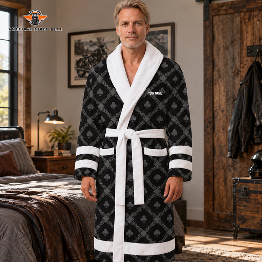 Playing Cards Pattern Personalized Bathrobes TN16