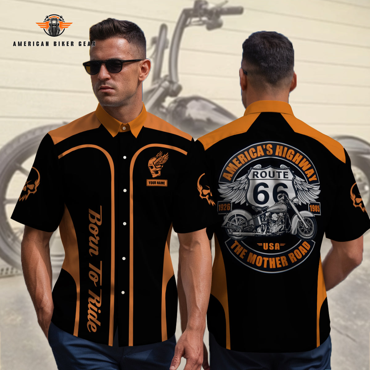 The Mother Road Personalized Button Shirt TN03