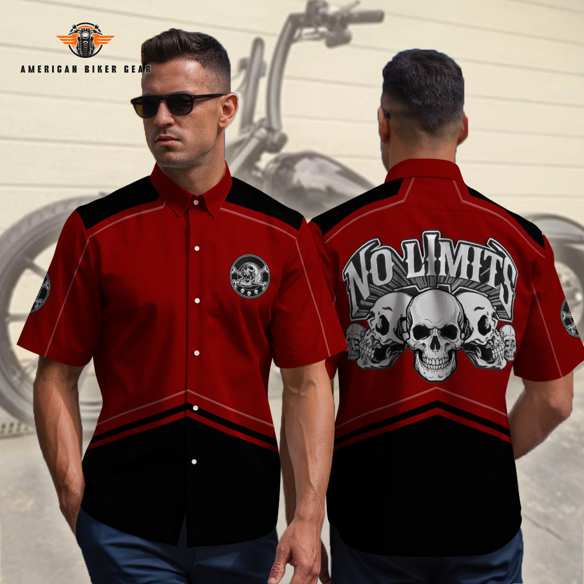 Biker Personalized Button Shirt GT08