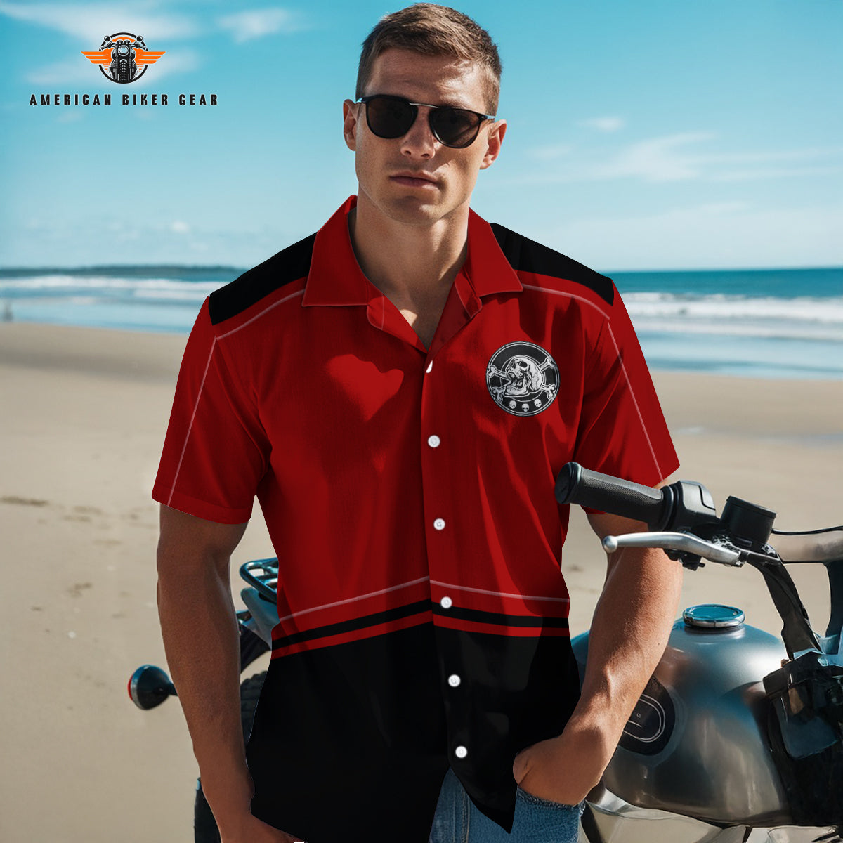 Biker Personalized Button Shirt GT08