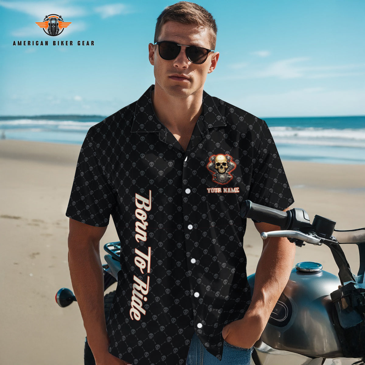 Biker Personalized Button Shirt TN13