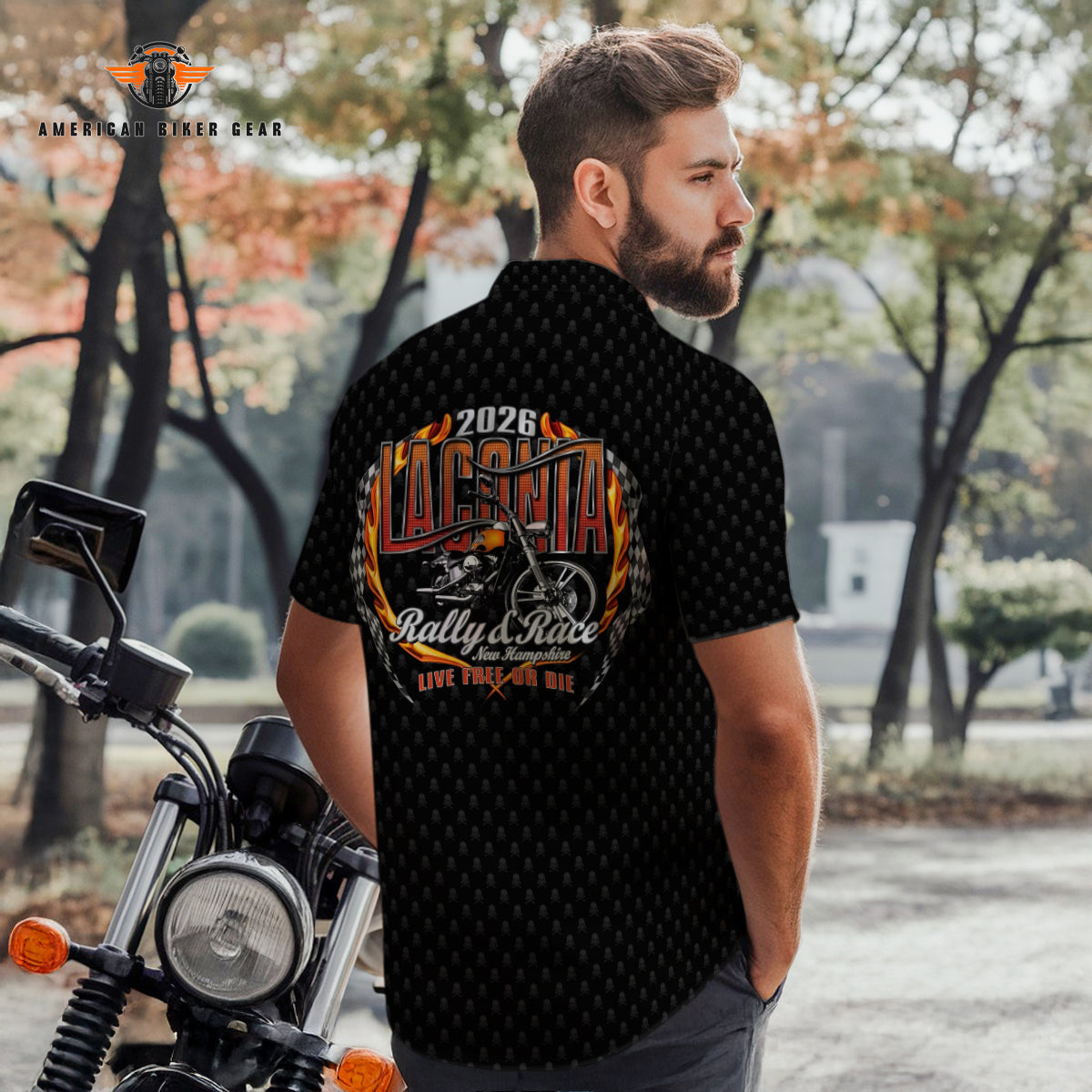 Laconia Biker Personalized Button Shirt TN18