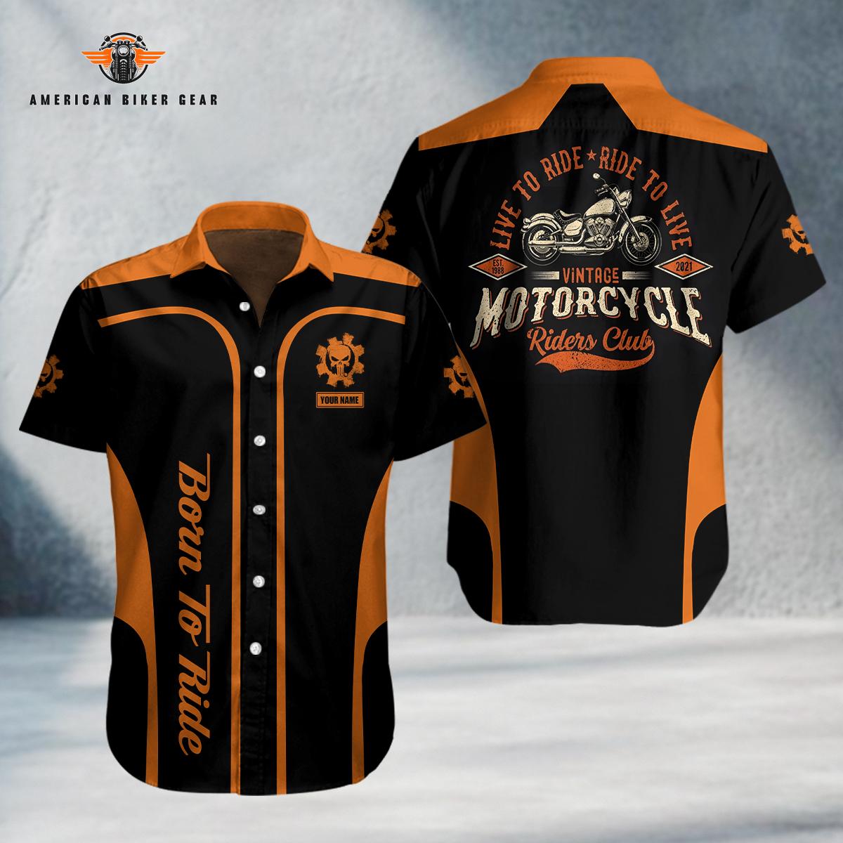 Biker Personalized Button Shirt TN22