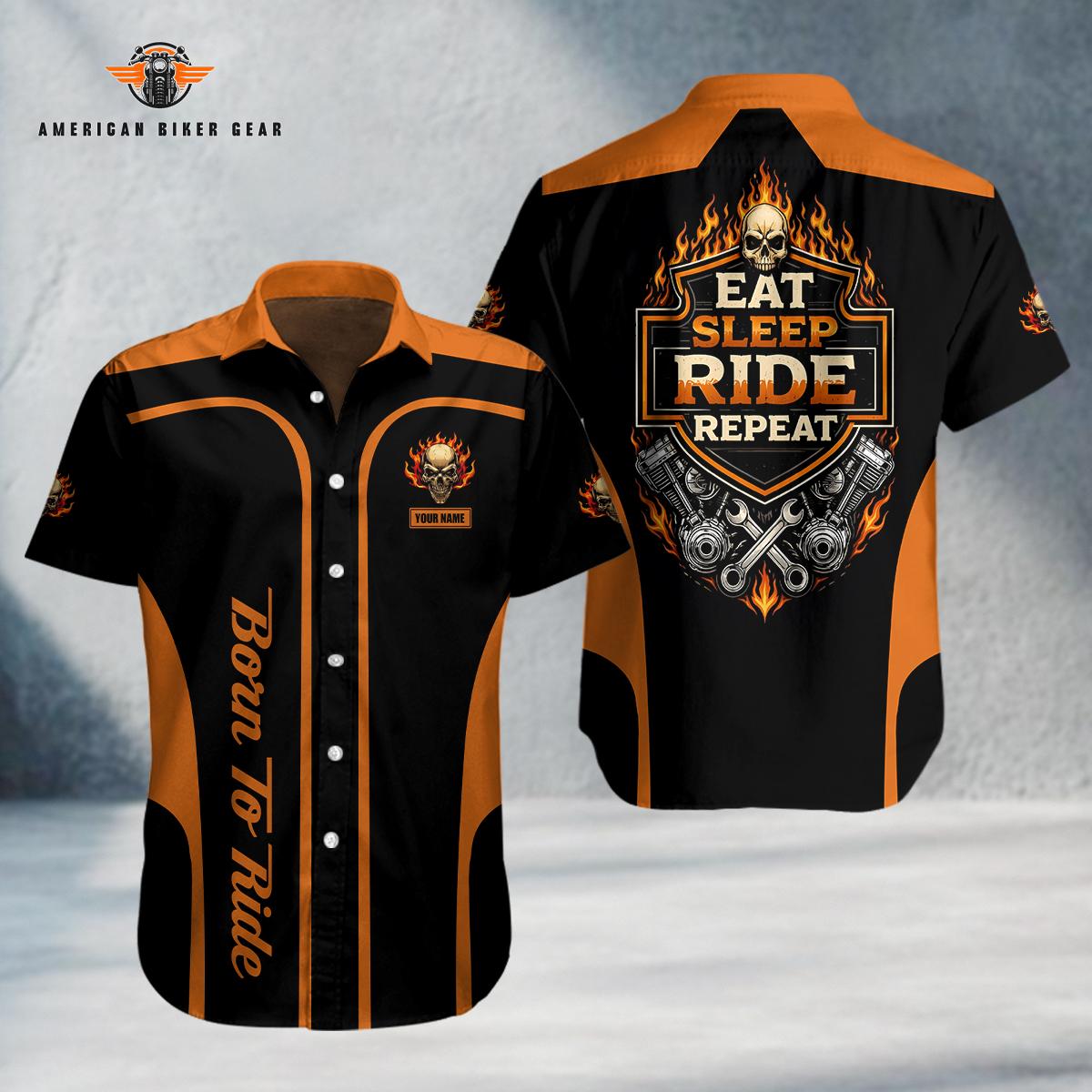 Biker Personalized Button Shirt TN23