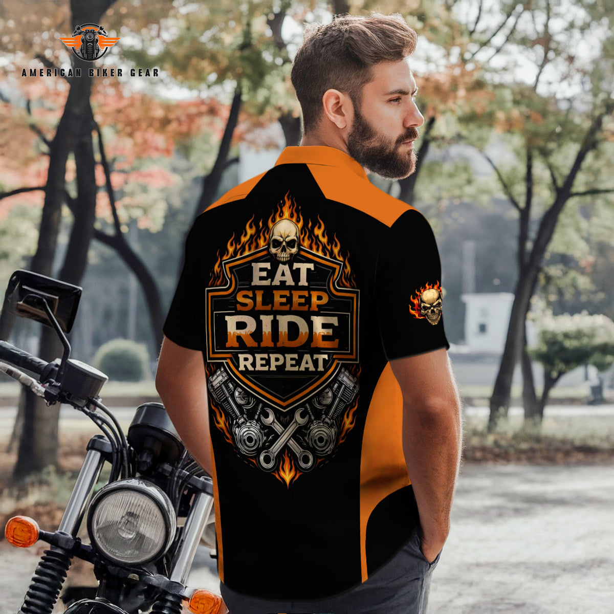 Biker Personalized Button Shirt TN23