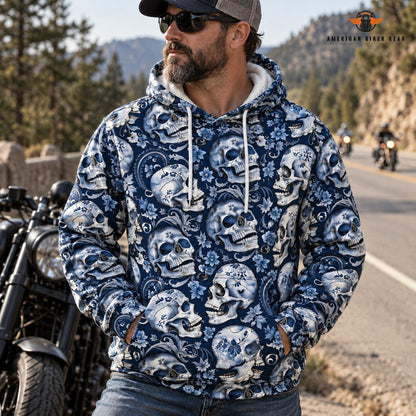 Sugar Skull Floral Heavy Blend Hooded Sweatshirt TN06