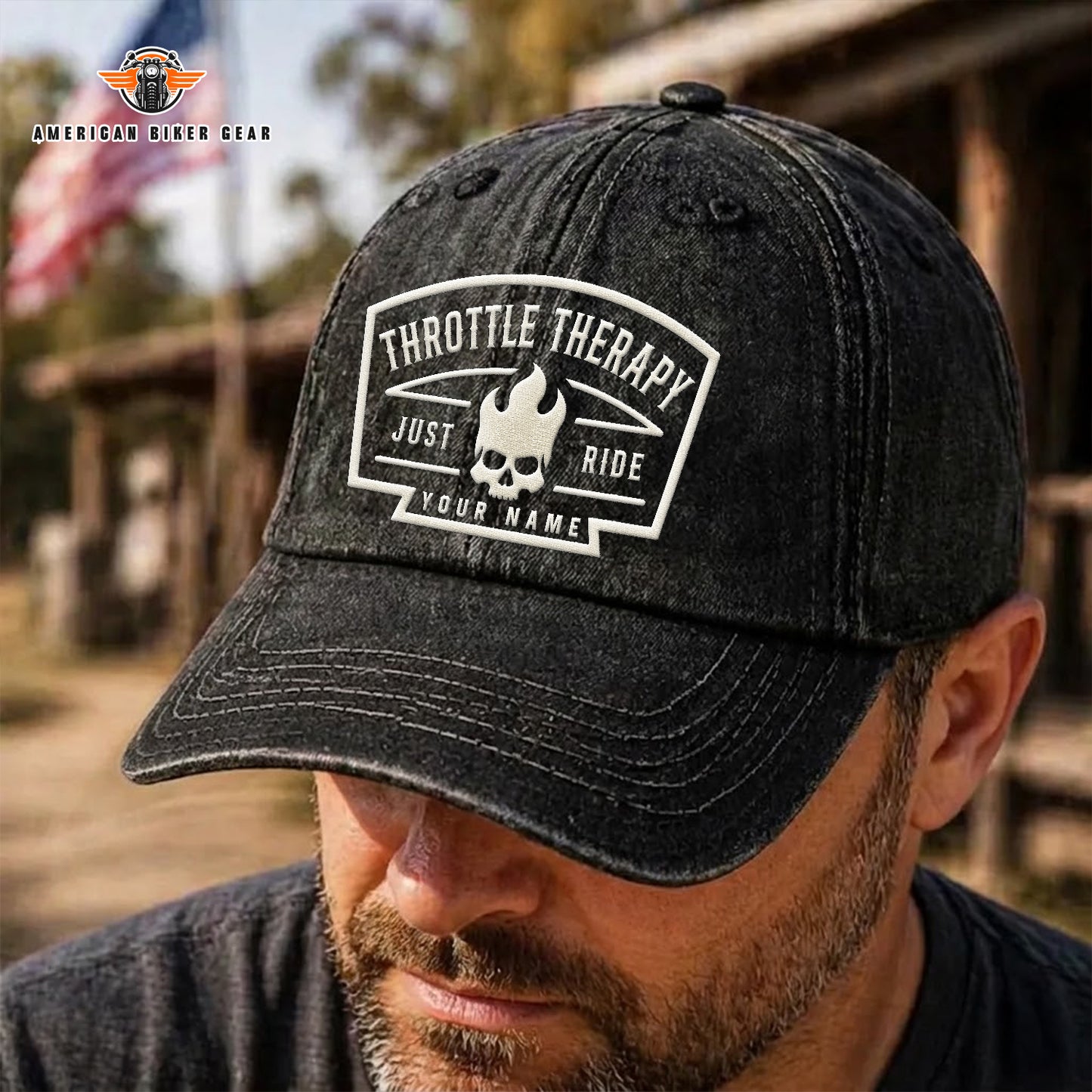 Biker Personalized Embroidery Baseball Cap TN01