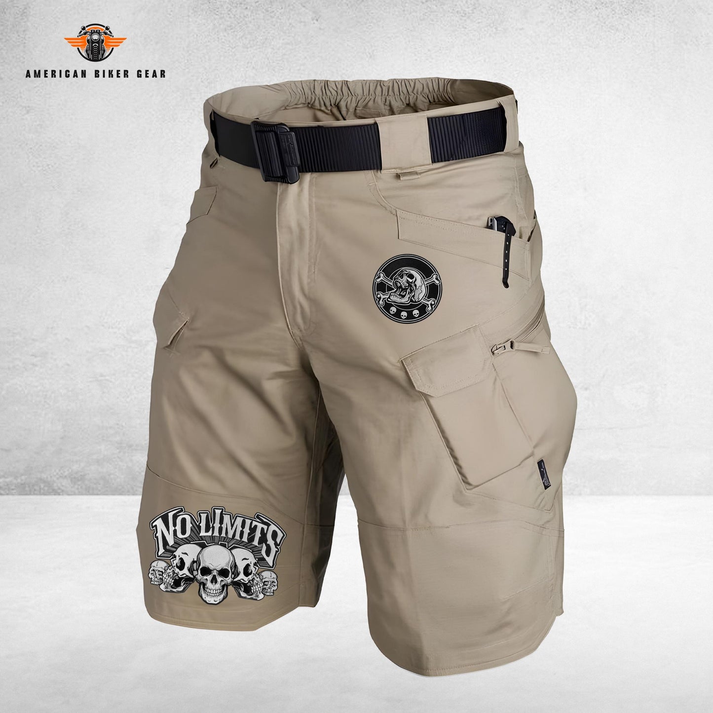 Biker Personalized Front Pockets Tactical Shorts (Belt Not Included) TN08