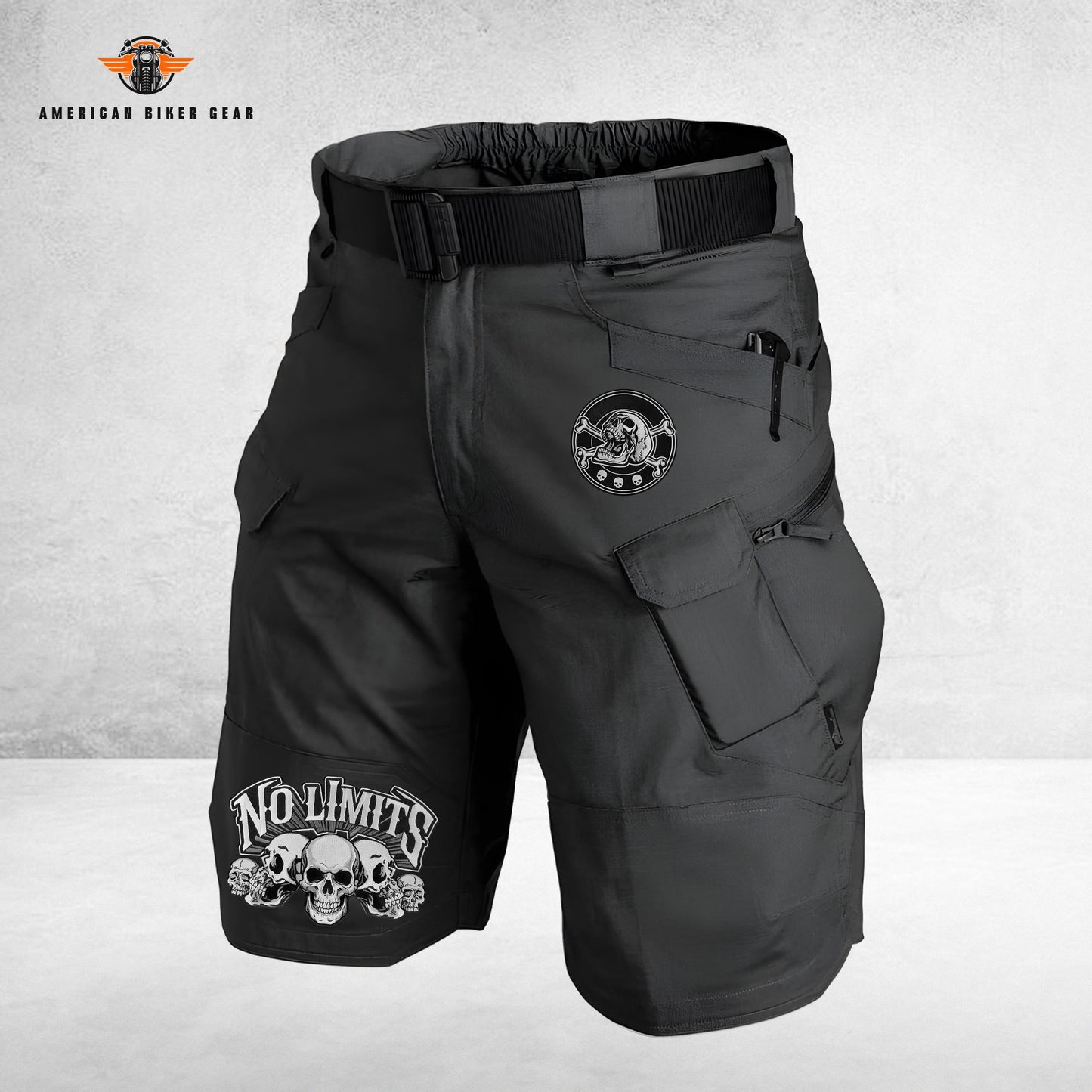 Biker Personalized Front Pockets Tactical Shorts (Belt Not Included) TN08