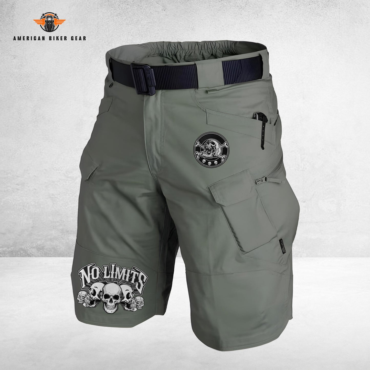Biker Personalized Front Pockets Tactical Shorts (Belt Not Included) TN08