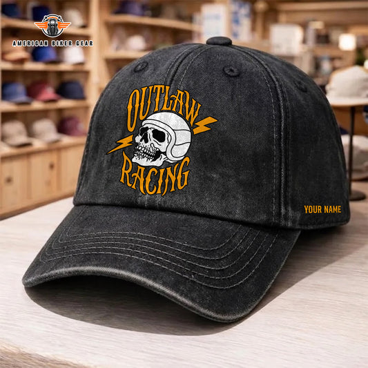 Biker Personalized Wash Baseball Cap TN01