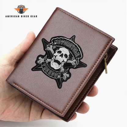 Biker Personalized Men’s Slim Vertical Leather Wallet TN02