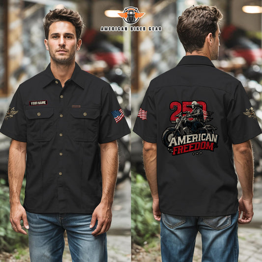 Biker Personalized Short Sleeve Cargo Shirt TP01