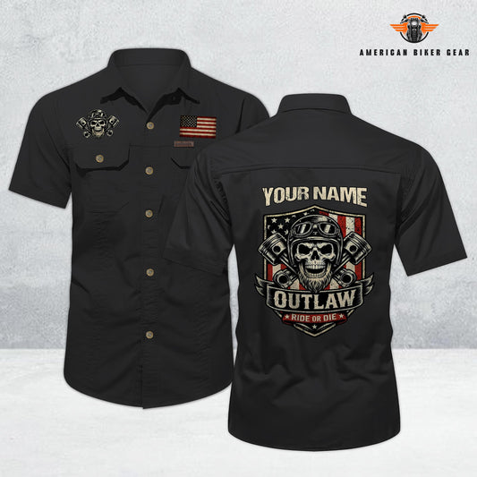 Biker Personalized Short Sleeve Cargo Shirt TP02