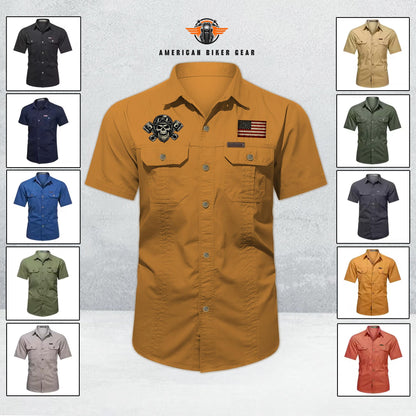 Biker Personalized Short Sleeve Cargo Shirt TP02