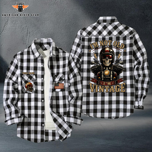 Biker Personalized Casual Flannel Long Sleeve Shirt TP10