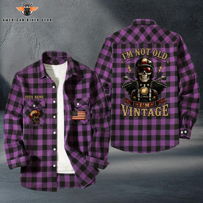 Biker Personalized Casual Flannel Long Sleeve Shirt TP10