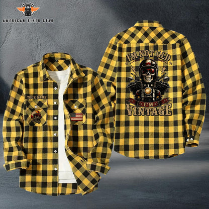 Biker Personalized Casual Flannel Long Sleeve Shirt TP10