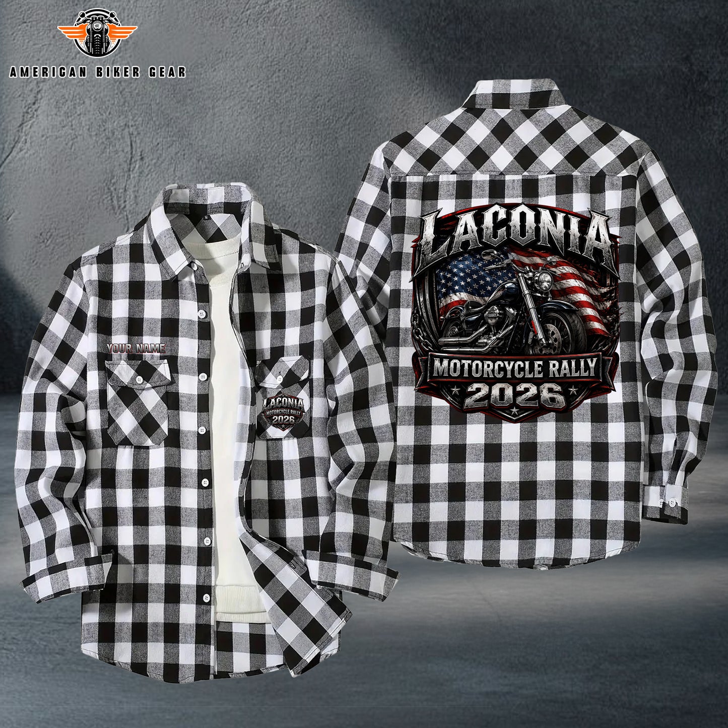 Biker Personalized Casual Flannel Long Sleeve Shirt TP14