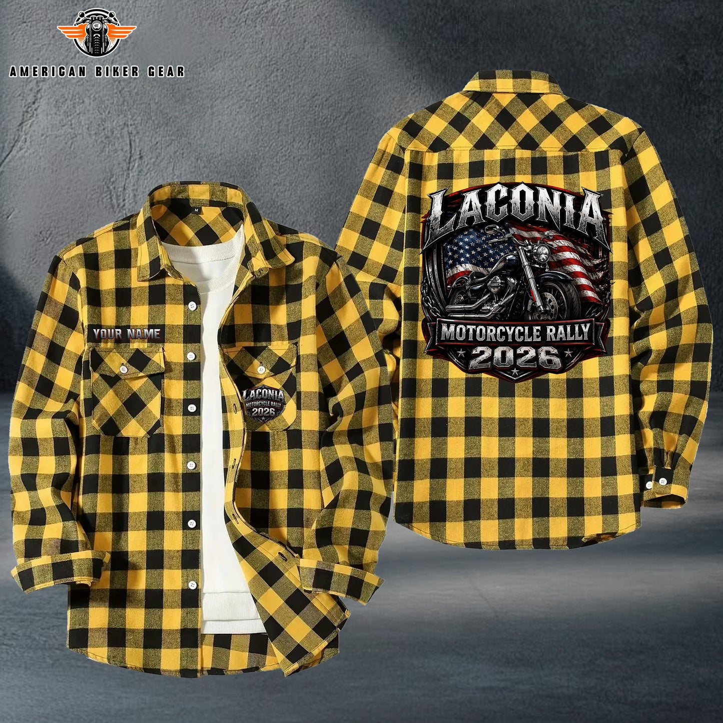 Biker Personalized Casual Flannel Long Sleeve Shirt TP14