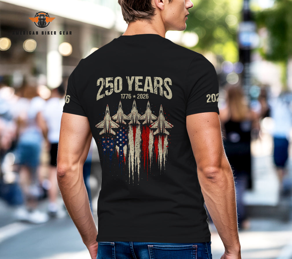 USA 250th Anniversary Personalized Henley Shirt TP12