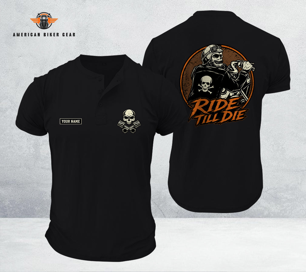 Biker Personalized Henley Shirt TP20