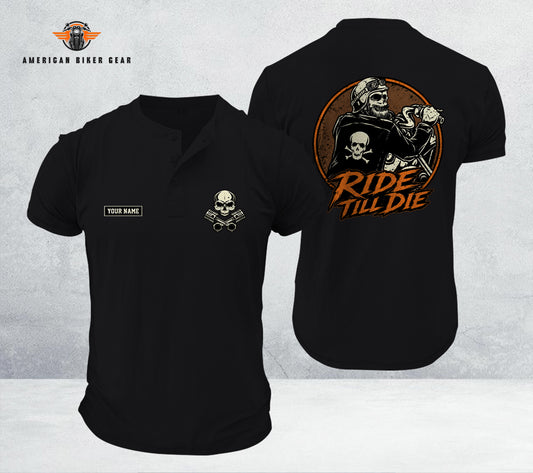 Biker Personalized Henley Shirt TP20