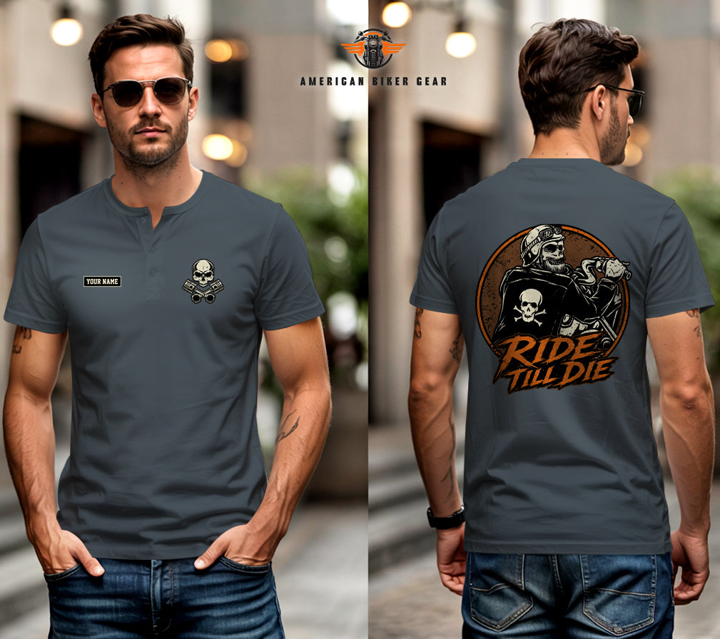 Biker Personalized Henley Shirt TP20