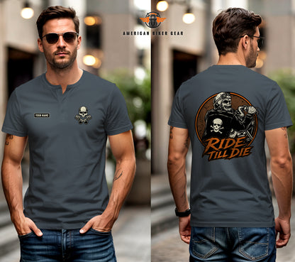 Biker Personalized Henley Shirt TP20