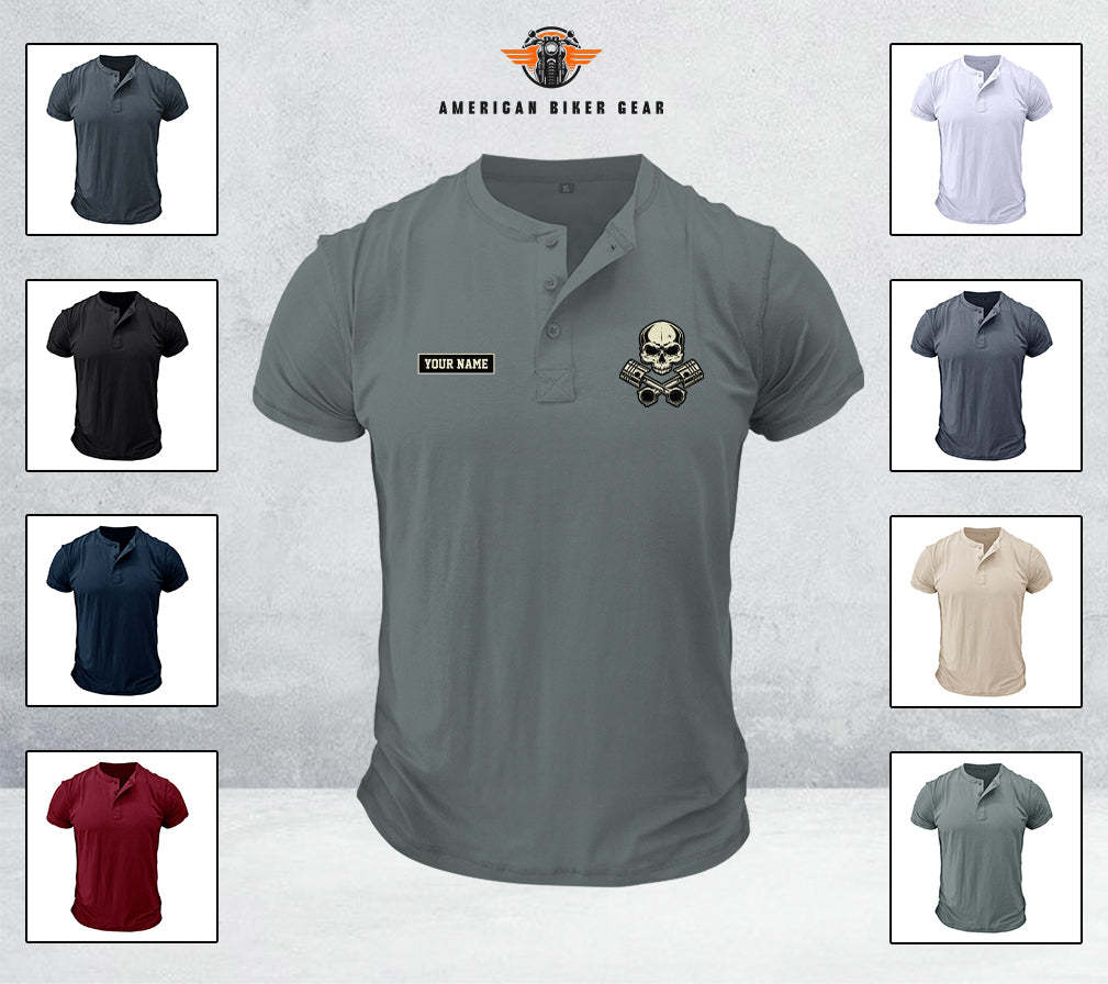 Biker Personalized Henley Shirt TP20