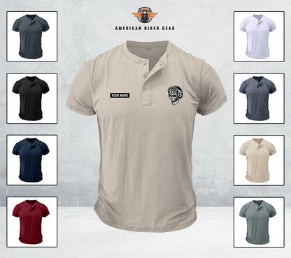 Biker Personalized Henley Shirt TP21
