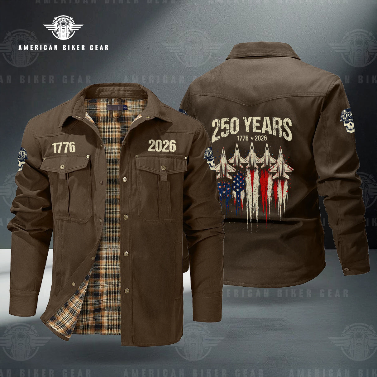 USA 250th Anniversary Personalized Line Flannel Jacket TP09