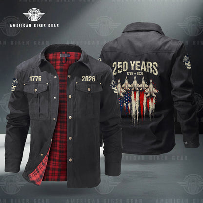 USA 250th Anniversary Personalized Line Flannel Jacket TP09