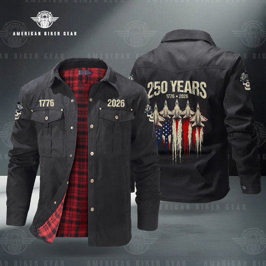 USA 250th Anniversary Personalized Line Flannel Jacket TP09