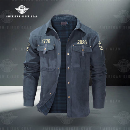 USA 250th Anniversary Personalized Line Flannel Jacket TP09