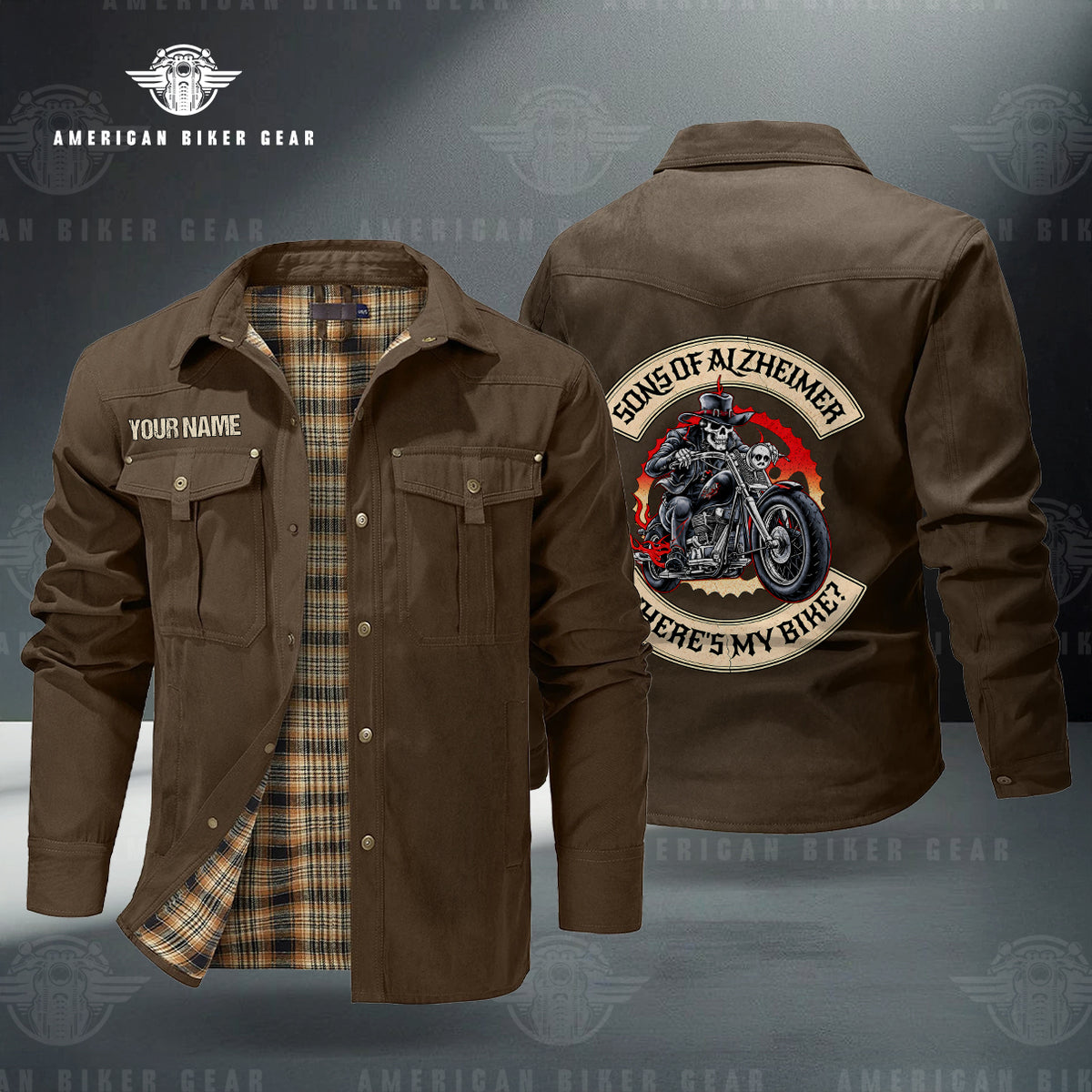 Sons Of Alzheimer Where's My Bike Personalized Men's Jackets Flannel Lined TP11