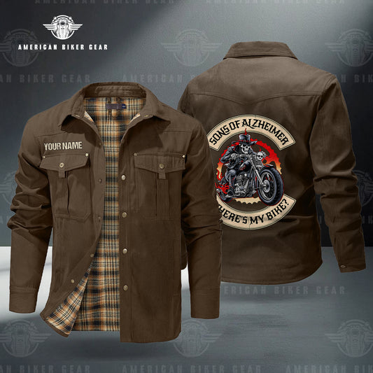 Sons Of Alzheimer Where's My Bike Personalized Men's Jackets Flannel Lined TP11