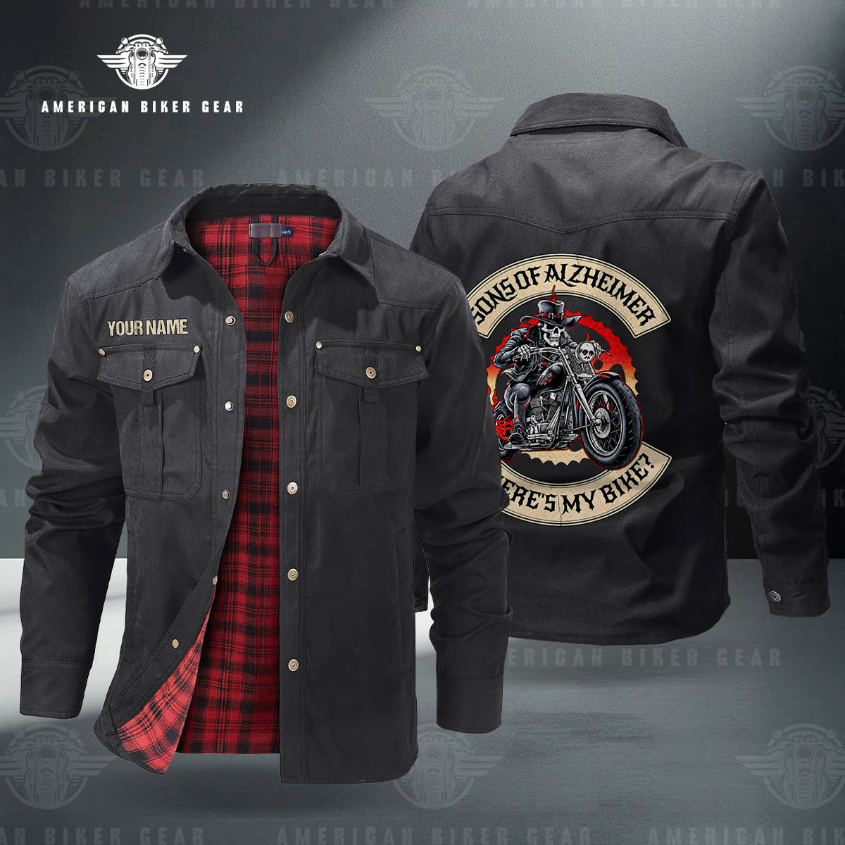 Sons Of Alzheimer Where's My Bike Personalized Men's Jackets Flannel Lined TP11