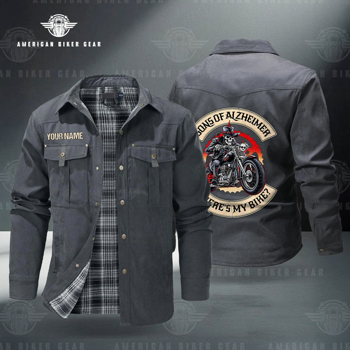 Sons Of Alzheimer Where's My Bike Personalized Men's Jackets Flannel Lined TP11